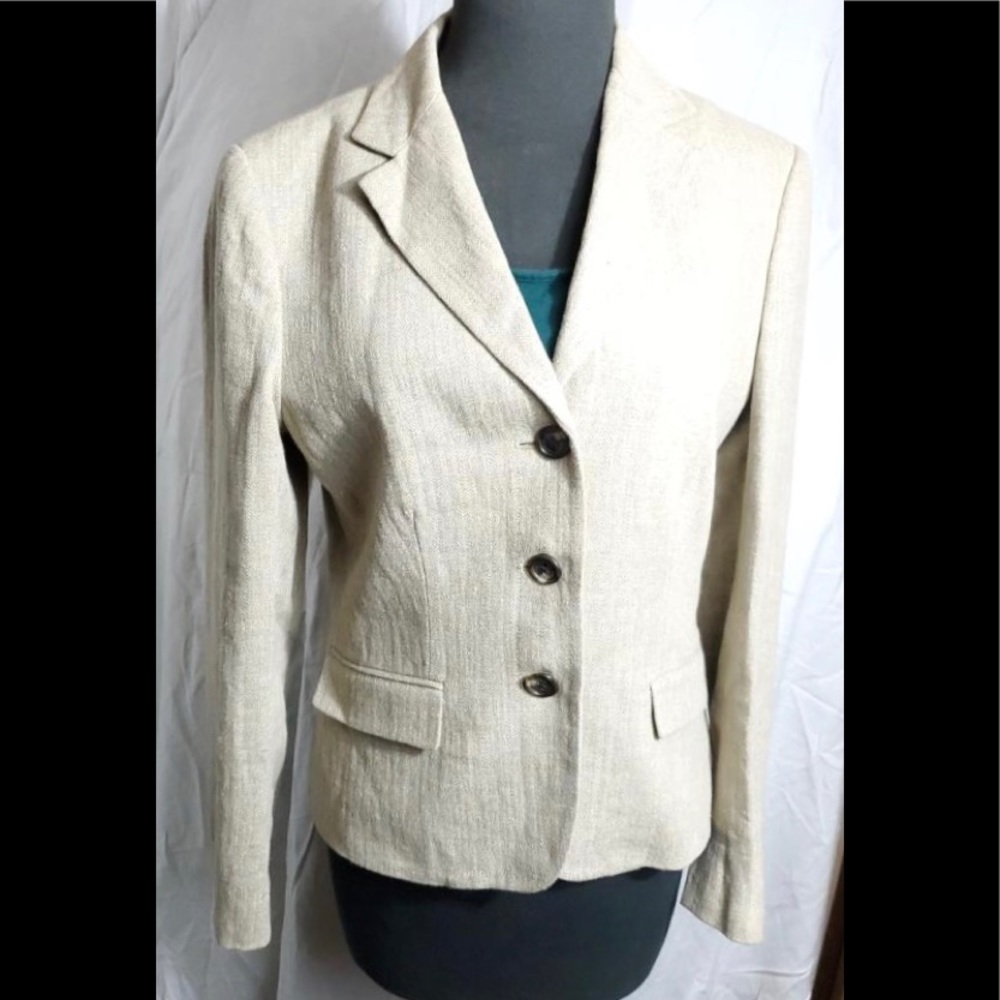 Lauren Ralph Lauren tan linen blazer